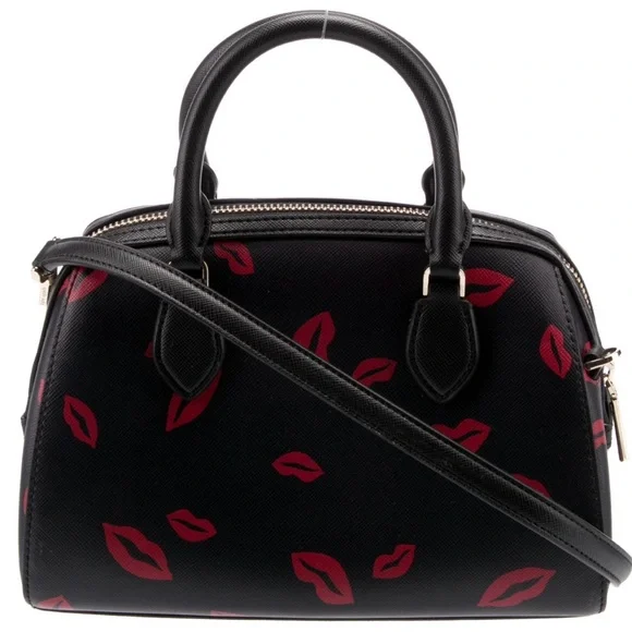 Kate Spade Small Madison Lips Toss Leather Duffle Crossbody Bag EUC 88 - Picture 4 of 13